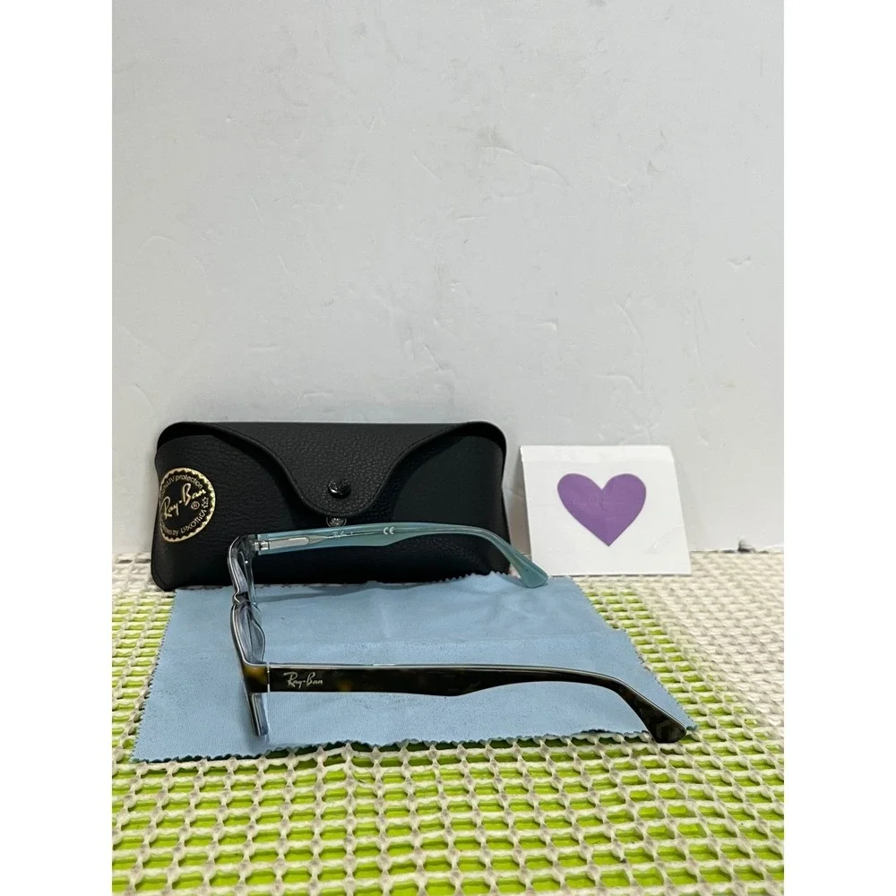 Ray-Ban RB 5150 5023 Tortoise Blue Rectangular Eyeglass Frames 50-19-135